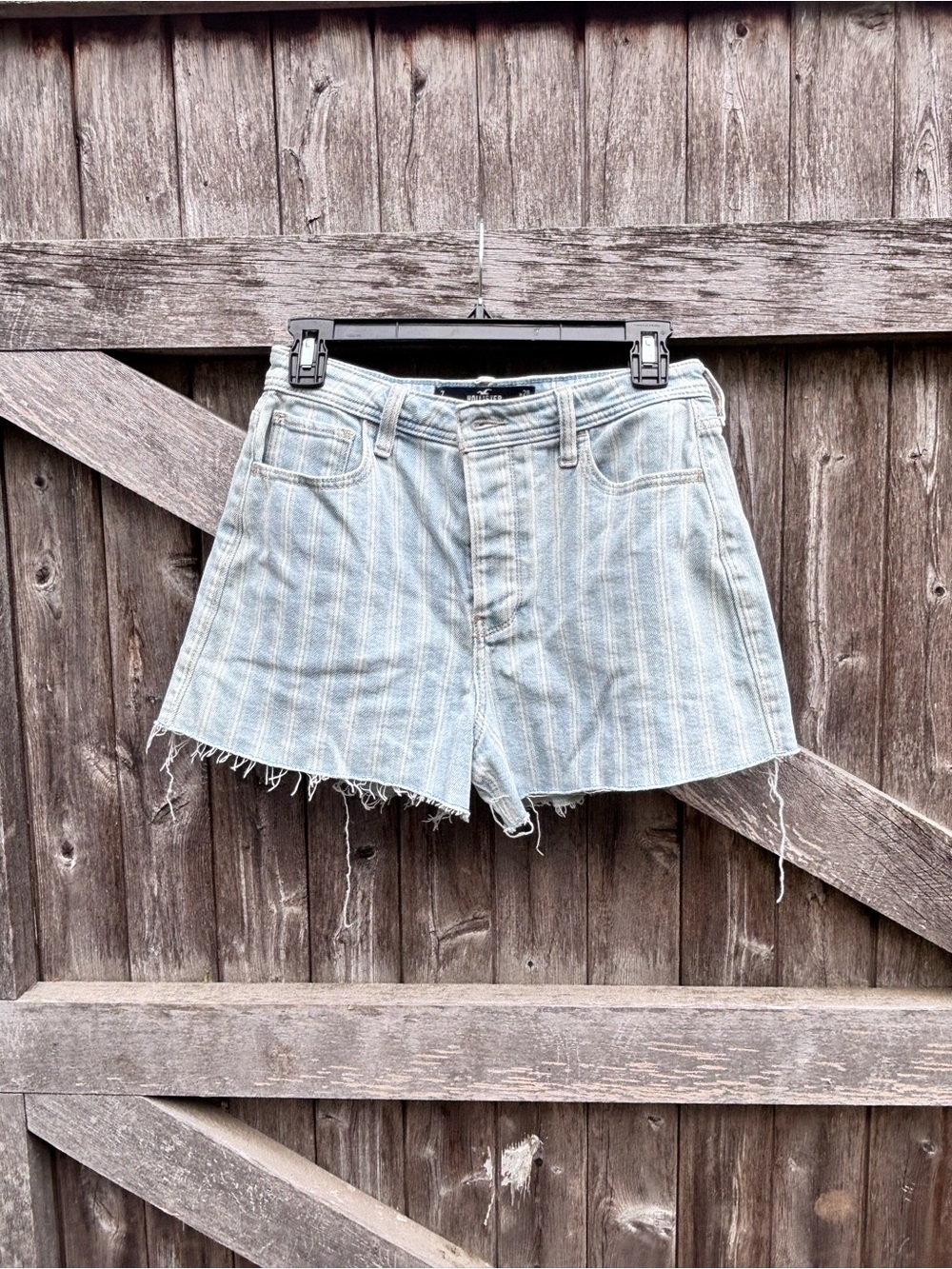 Hollister Striped Denim Shorts